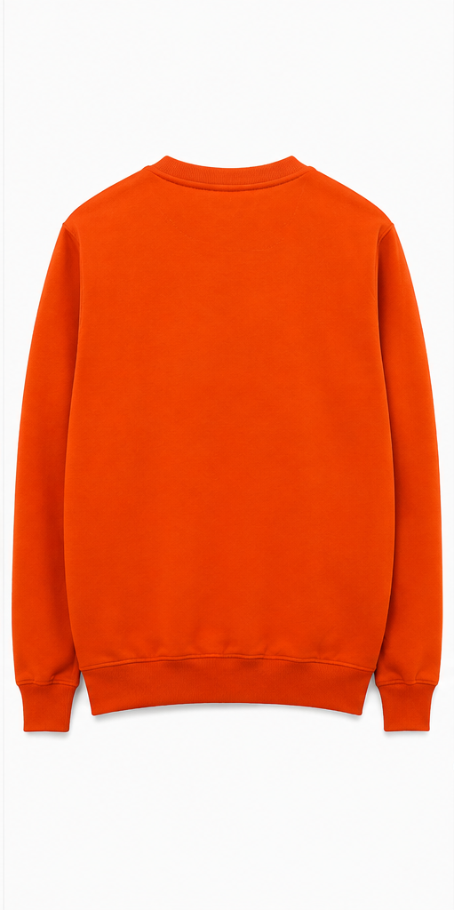Back view of plain orange Juventus sweatshirt